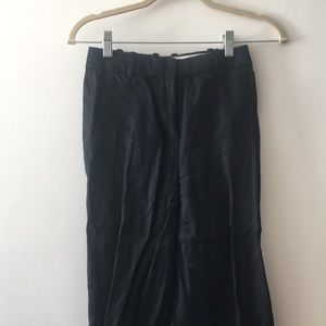 Black high waist linen pants